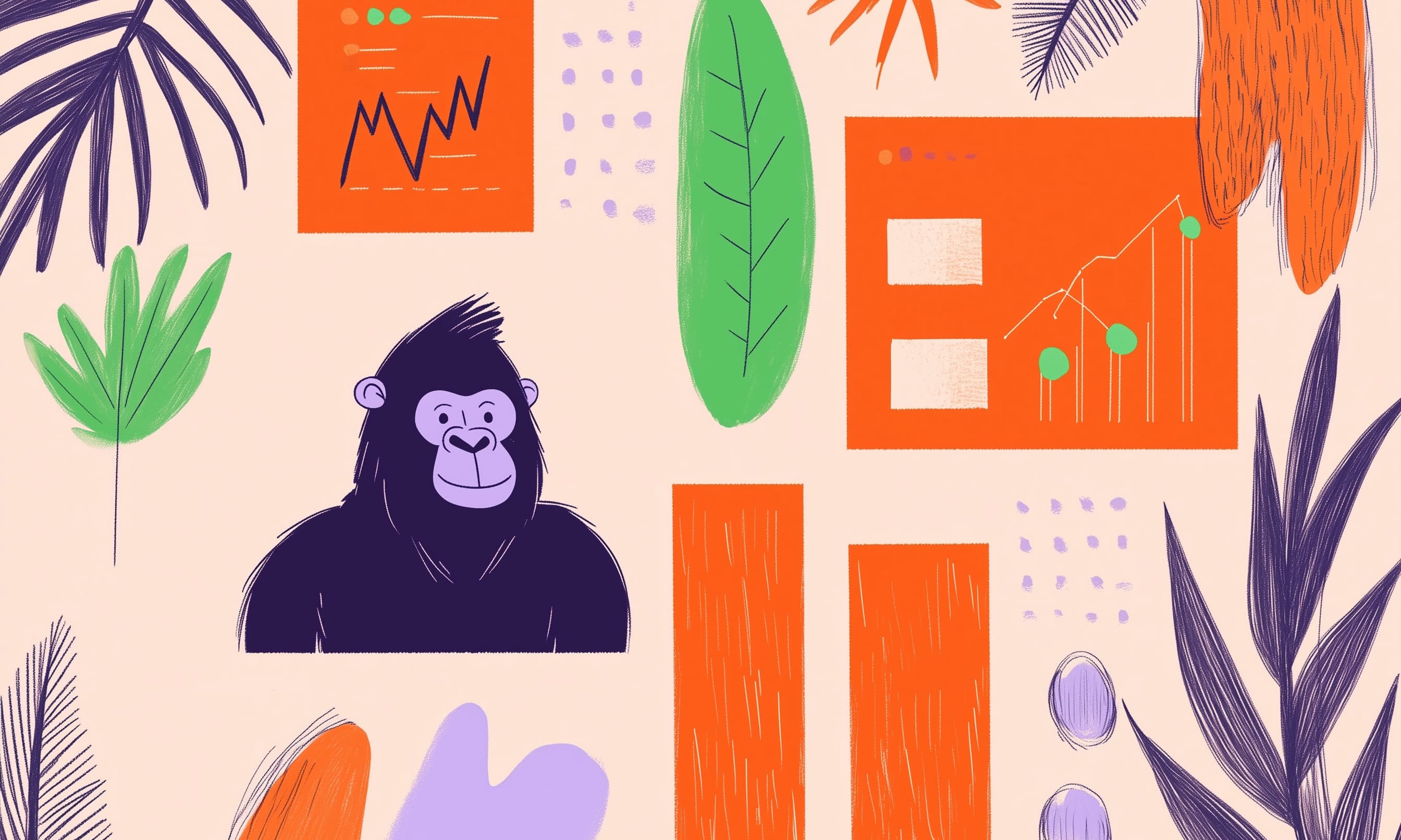 Artistic representation of a gorilla pattern in data